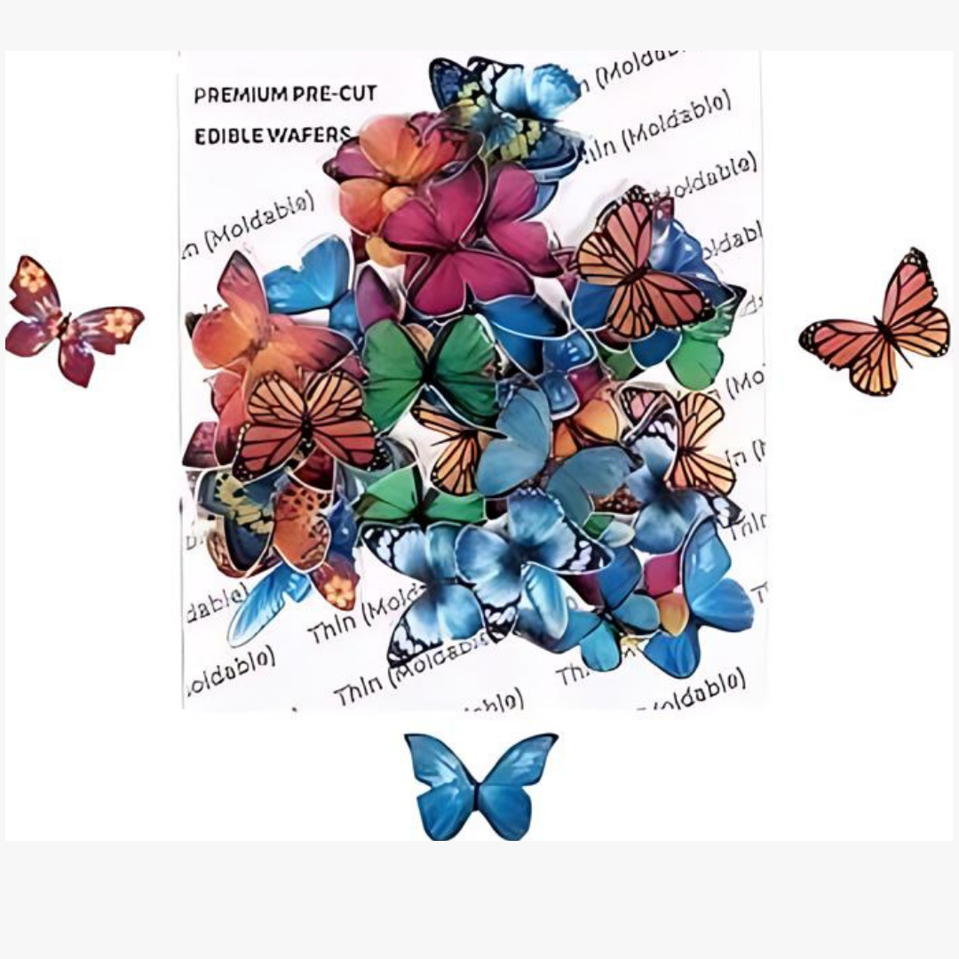 Mix Butterfly 8 Theme Edible Precut