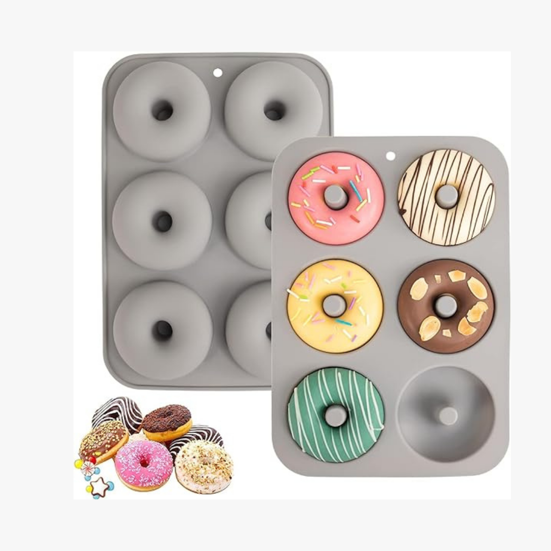 Silicon 6 cavity donut shape mould
