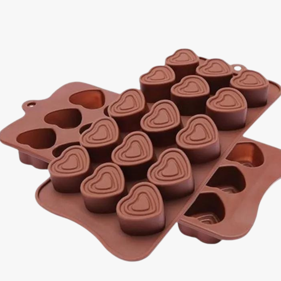 Silicon big heart shape chocolate mould