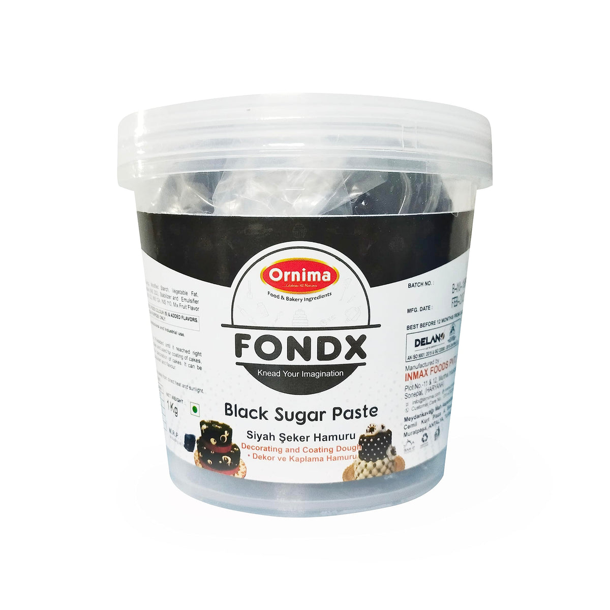 SUGAR PASTE BLACK COLOR (FONDX)