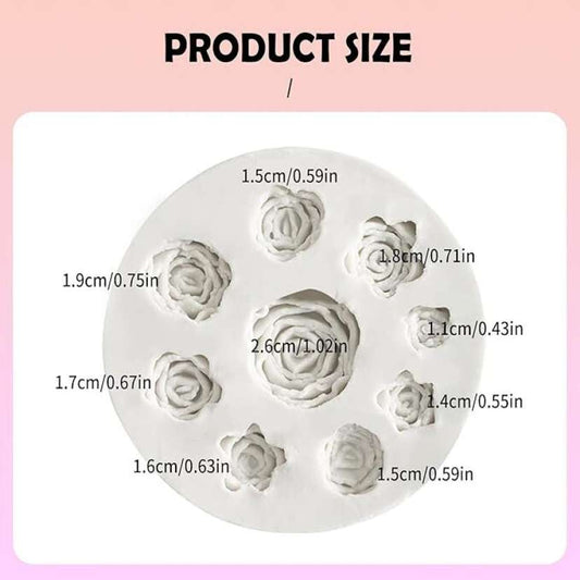 Rose Bunch Silicon Fondant Mold