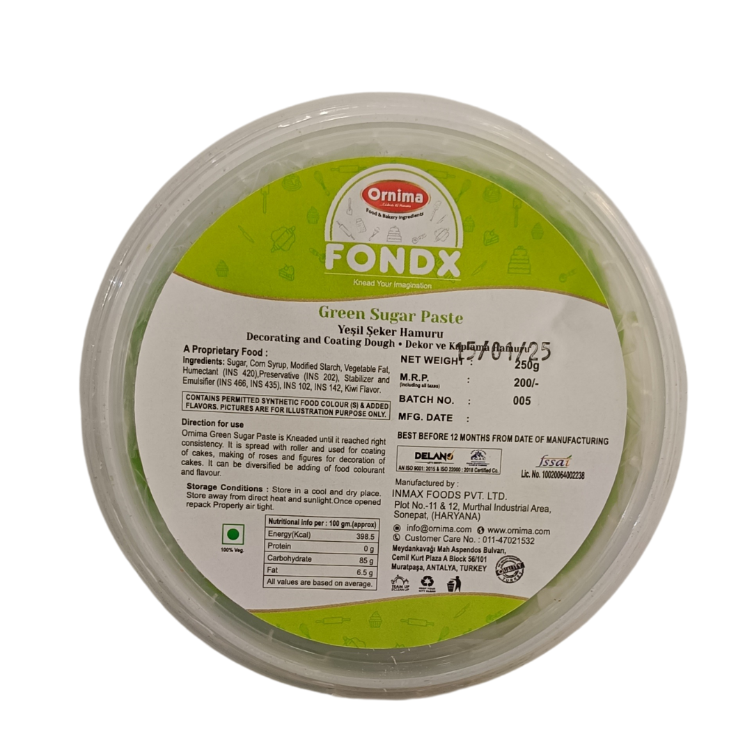 SUGAR PASTE GREEN COLOR (FONDX)