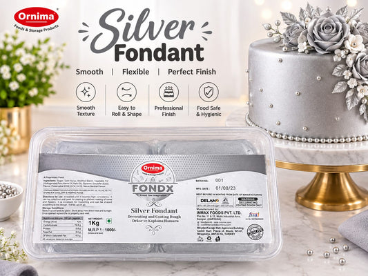 SUGAR PASTE SILVER COLOR (FONDX)