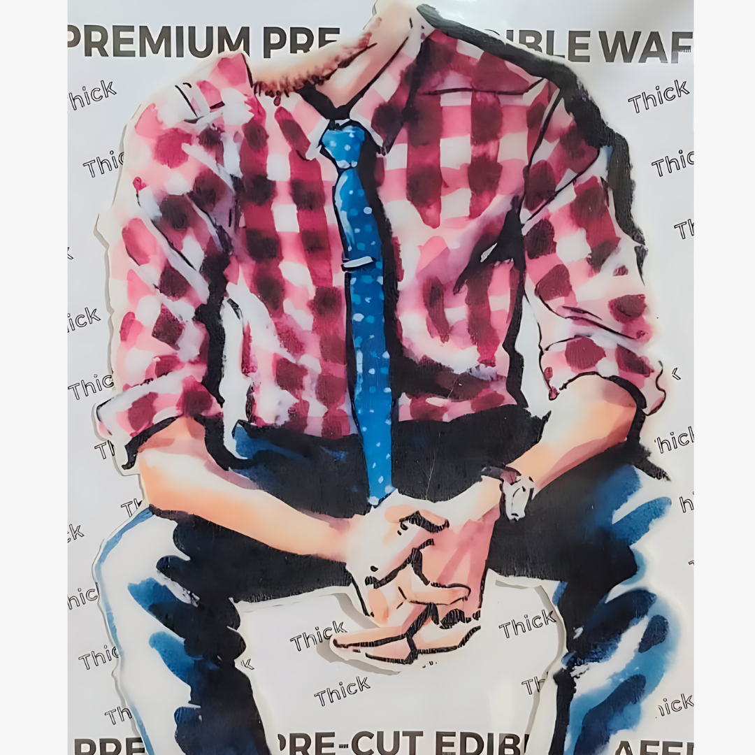 Red Shirt Boy Theme Edible Precut