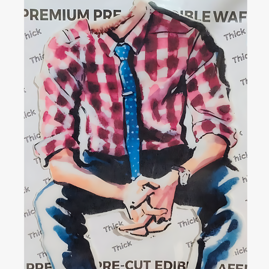 Red Shirt Boy Theme Edible Precut
