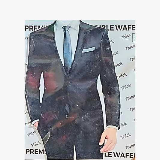 Black Formal Men Theme Edible Precut