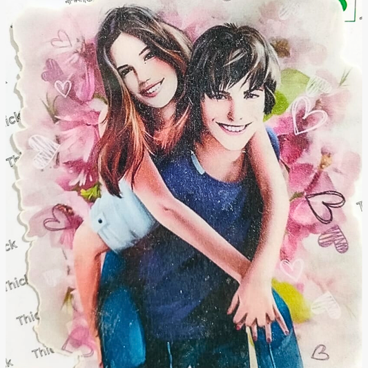 Teen couple Theme Edible Precut