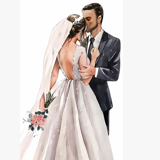 Wedding couple Theme Edible Precut