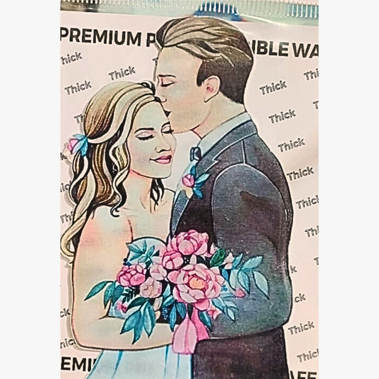 Couple Wedding Couple 2 Theme Edible Precut