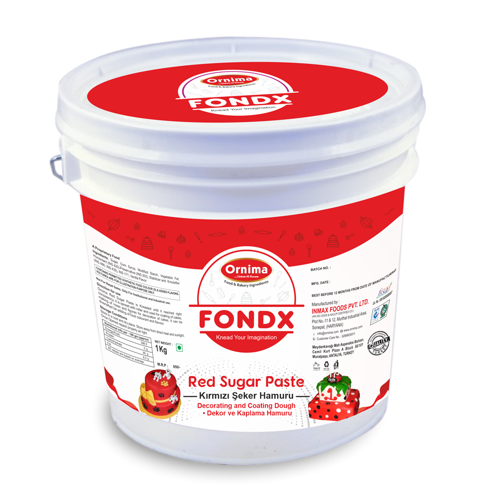 SUGAR PASTE RED COLOR (FONDX)