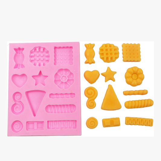 Silicon  candy biscuit shape fondant mould