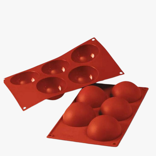 Silicon 5 in 1 semi sphere  chocolate balls mould